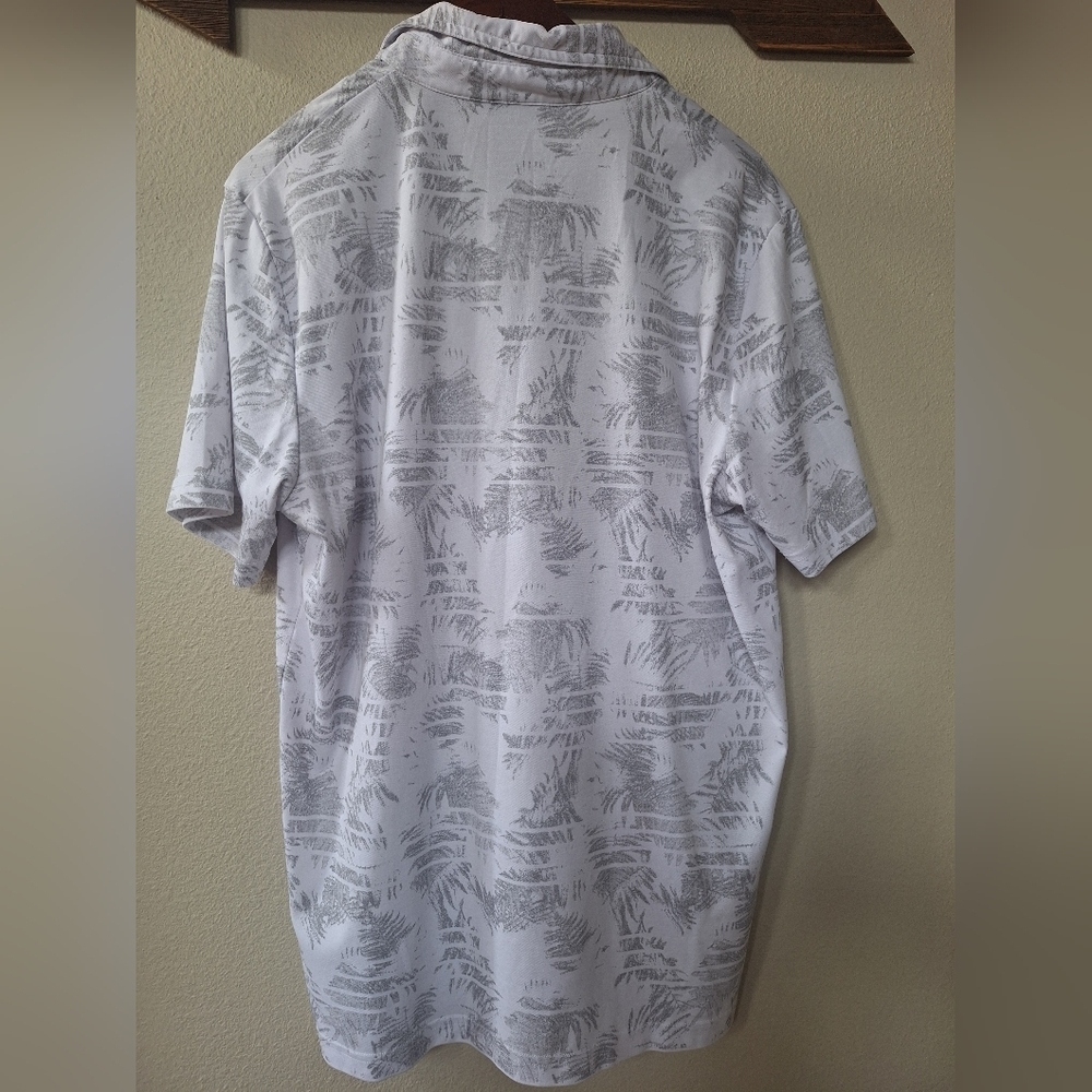 Travis Mathew Polo Collared Golf Pima Cotton White/Gray Mens Size L - Picture 7 of 7